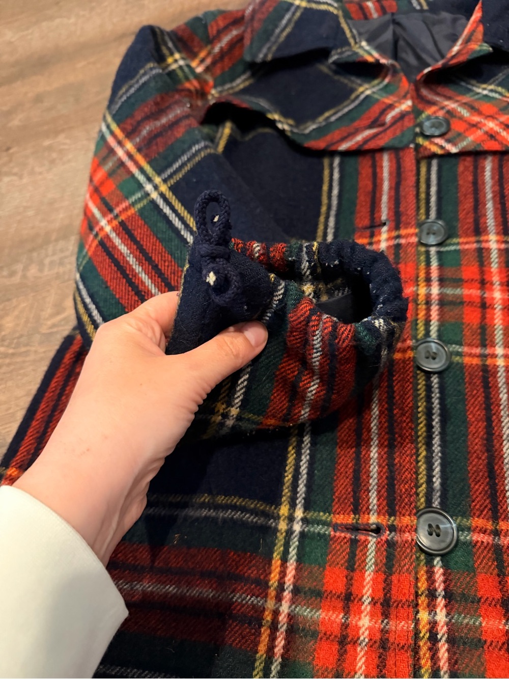 Vintage Wool Plaid Tartan Jacket Women’s EU 40 - Picture 3 of 6